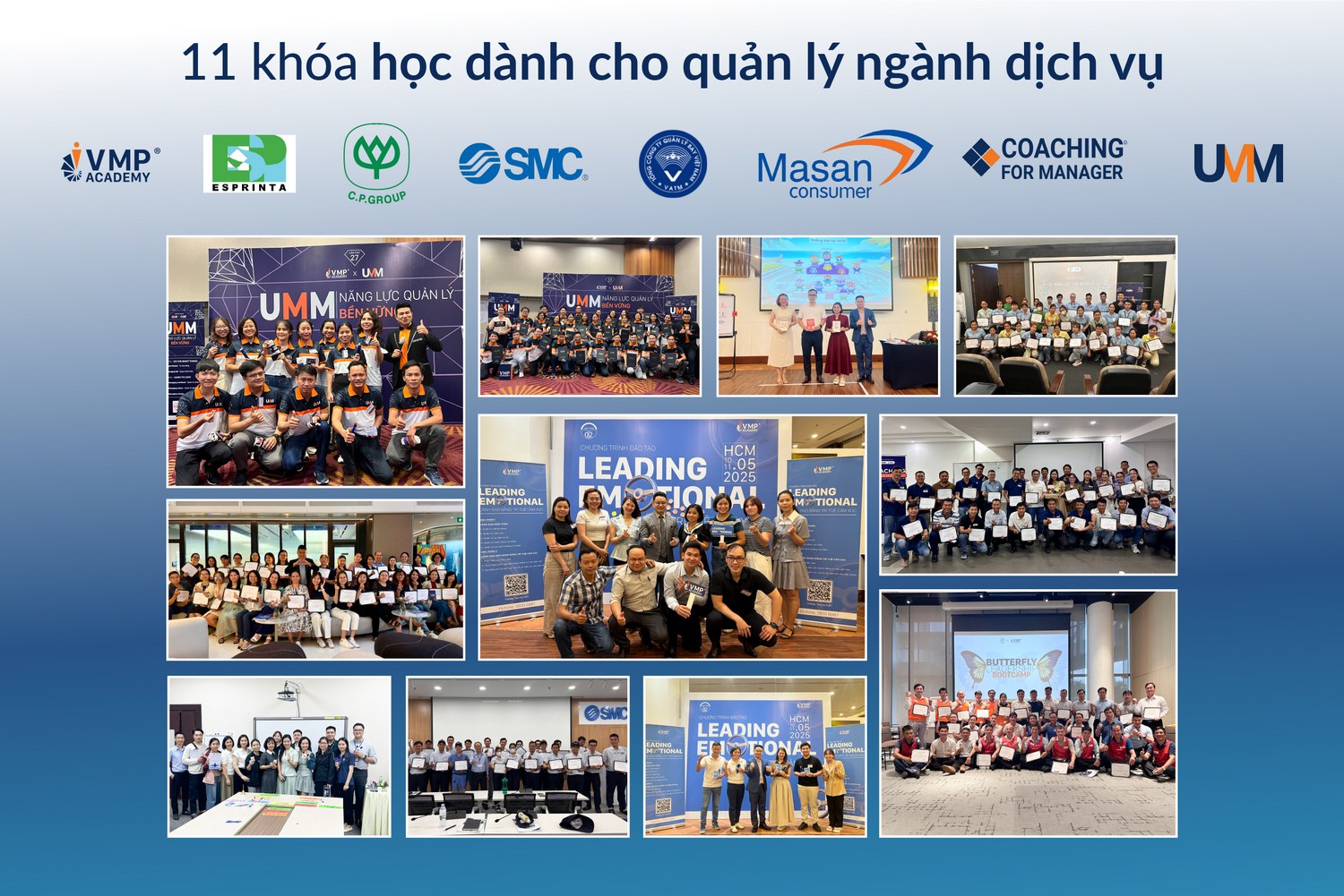 11 khóa học dành cho quản lý ngành dịch vụ.