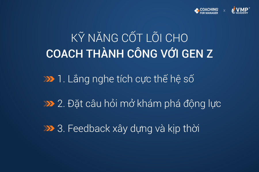 Kỹ năng cốt lõi coaching nhân viên gen Z. Kỹ năng cốt lõi coaching nhân viên gen Z.