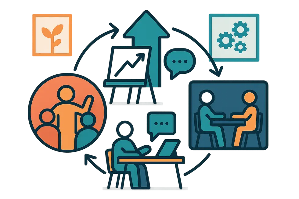 Nhà lãnh đạo huấn luyện đặt con người làm trung tâm, khơi dậy tinh thần chủ động học hỏi.