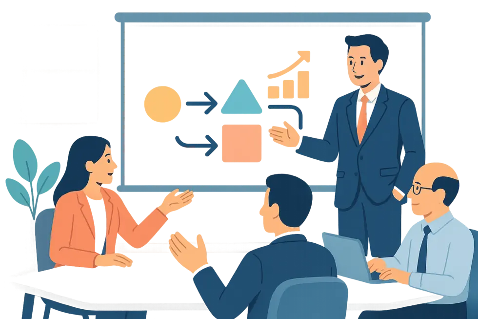Thảo luận về mô hình đánh giá đào tạo theo tiêu chuẩn quốc tế Kirkpatrick và Phillips.