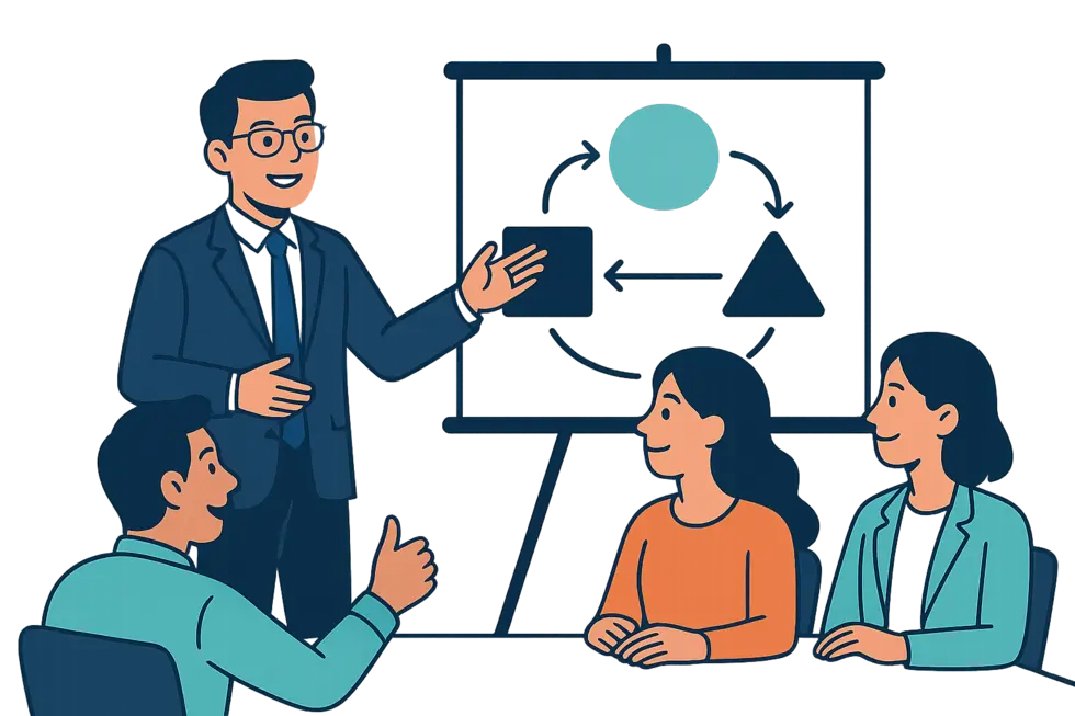 Phiên coaching nhân viên doanh nghiệp ứng dụng NLP, xây dựng kết nối và phát triển năng lực.