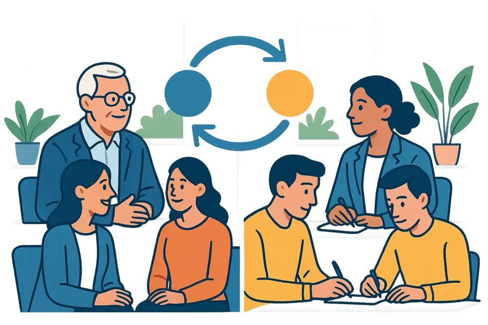 Mentoring và coaching phối hợp tạo nên giá trị vững chắc trong phát triển nhân tài toàn diện.