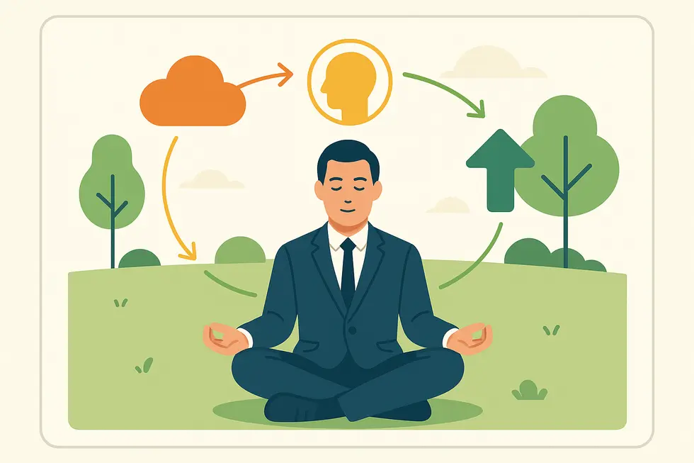 Một người quản lý đọc sách về coaching kỹ năng lãnh đạo.