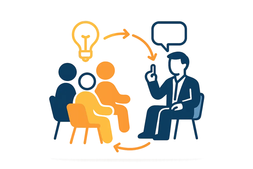 Một người quản lý đọc sách về coaching kỹ năng lãnh đạo.