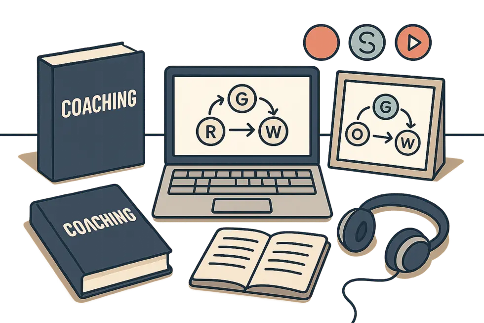 Sách và tài nguyên số – Động lực khởi đầu hành trình tự học kỹ năng coaching.