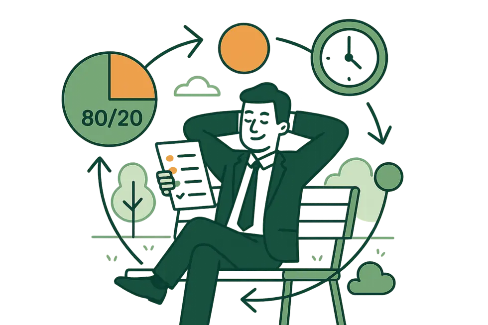 Lãnh đạo sử dụng nguyên tắc 80/20 để phân bổ thời gian hiệu quả.