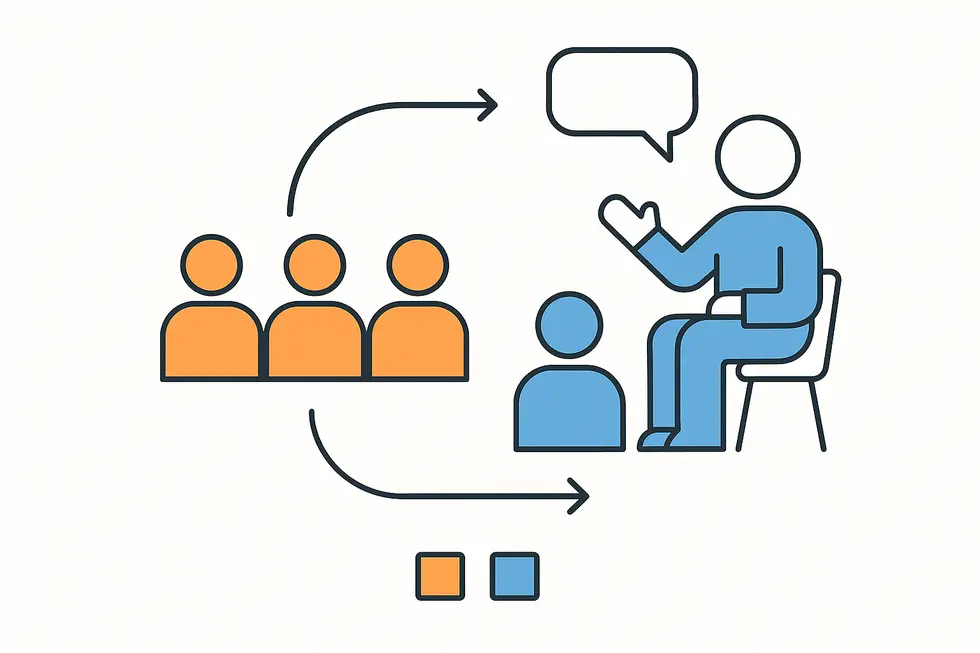 Coaching nhóm mang lại sức mạnh cộng đồng và tiết kiệm chi phí.