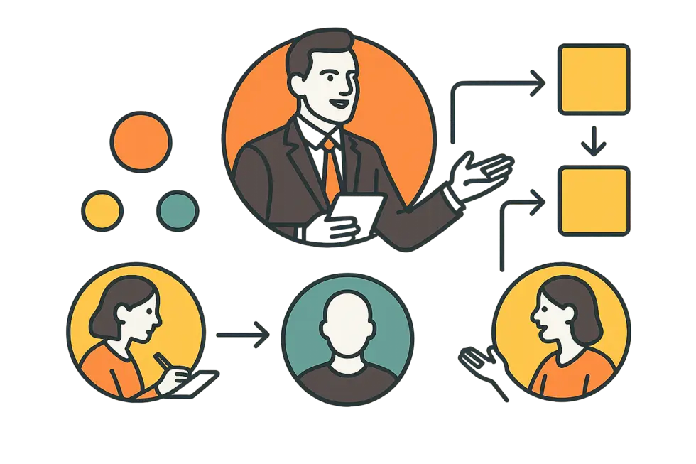 Các nhà quản lý xác định mục tiêu học tập để chọn khóa học phù hợp.