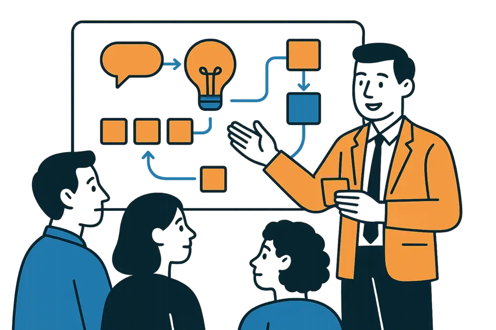 Nhà quản lý đóng vai trò coach nội bộ, hỗ trợ nhân viên phát triển.