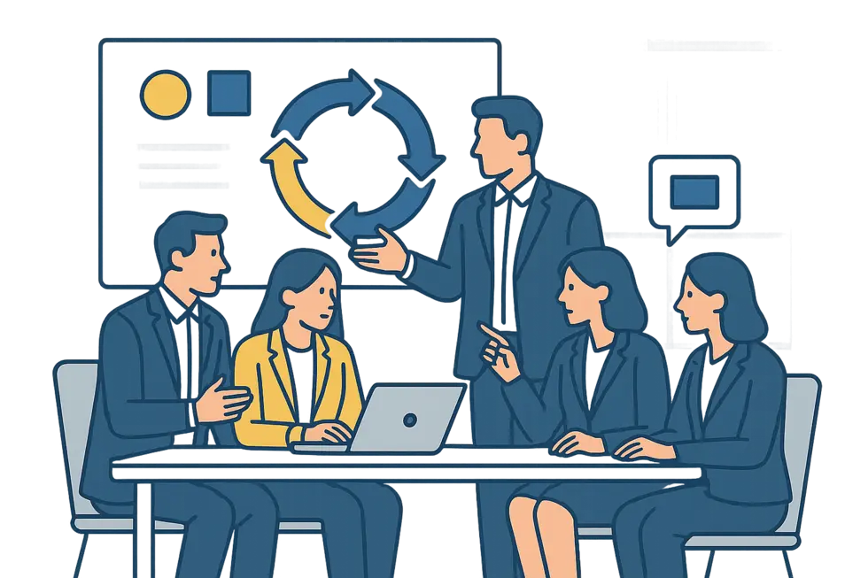 Quản lý lựa chọn nội dung khóa học coaching phù hợp.