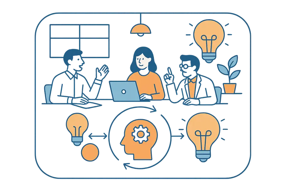 Các nhà quản lý áp dụng tư duy đổi mới trong việc giải quyết vấn đề.