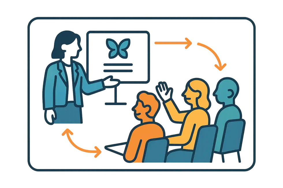 Một buổi đào tạo chuyên nghiệp tại Vietnam Coaching Institute.