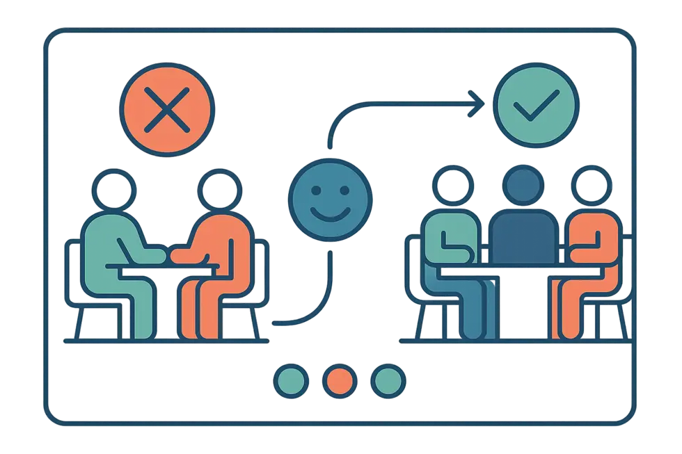 Sự tương tác EQ giúp xây dựng mối quan hệ bền vững.