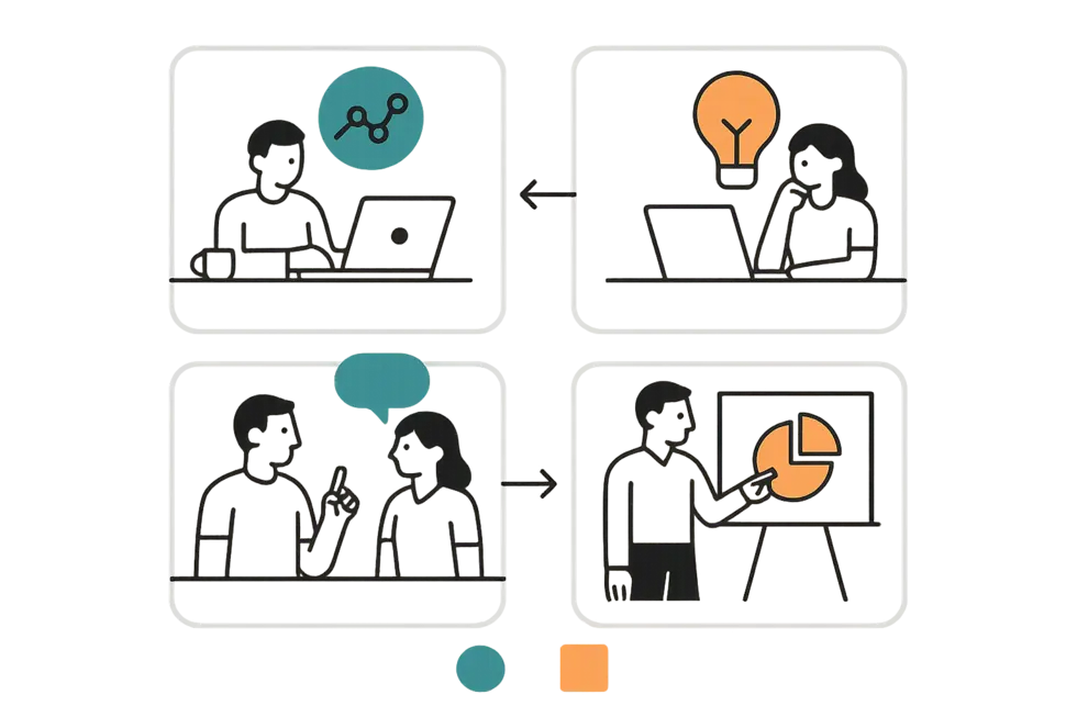 So sánh giữa quyết định dựa trên dữ liệu và kinh nghiệm.