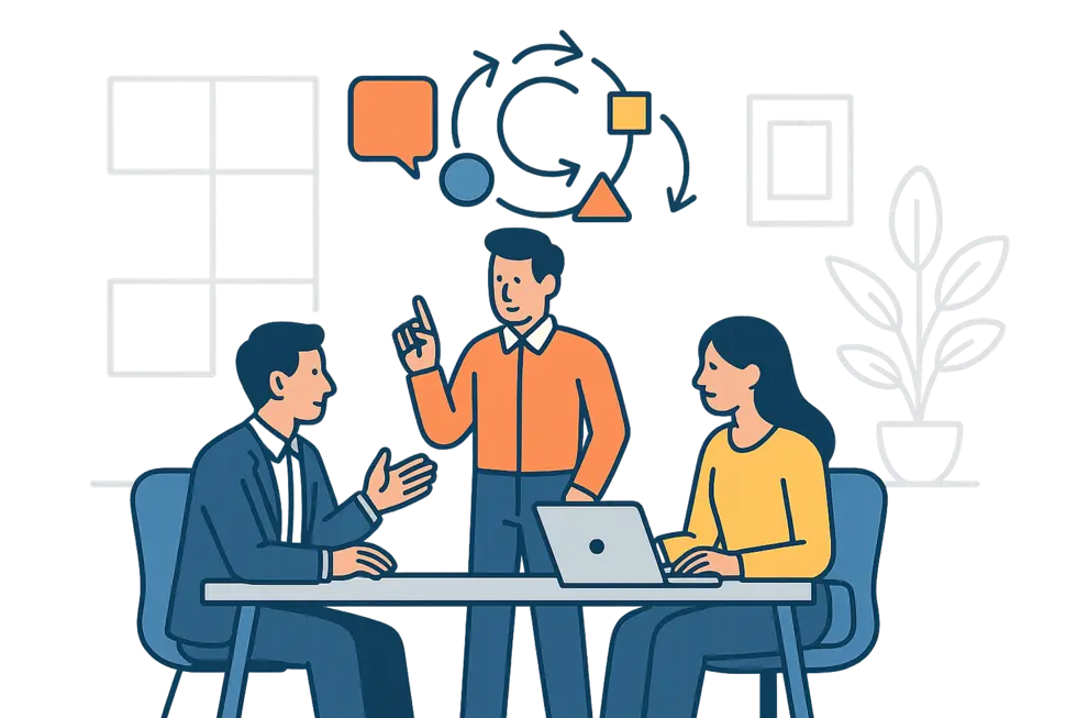 Hội nghị quản lý để thảo luận về chính trị công sở.