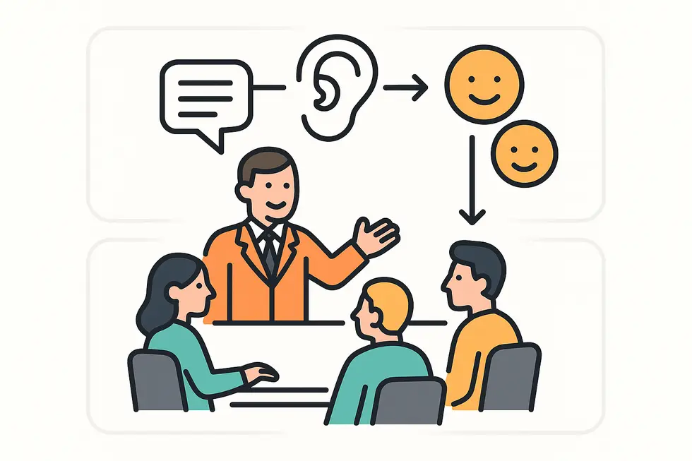 Một buổi họp chiến lược trong quản lý sự thay đổi.