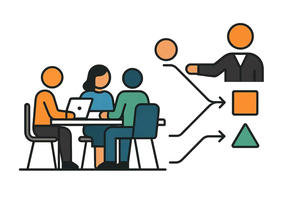 Quản lý cấp trung đang lập kế hoạch chi tiết cho dự án.