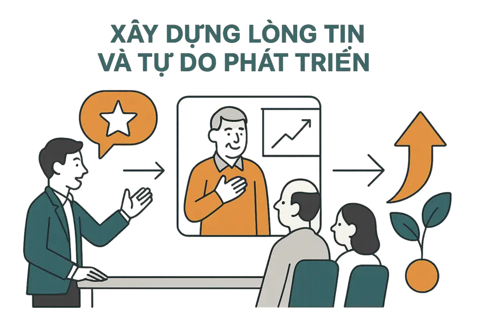Tôn trọng kinh nghiệm và ý tưởng từ nhân viên lớn tuổi hơn.