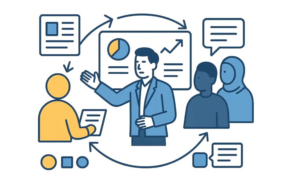 Giao tiếp đa văn hóa thúc đẩy hiệu suất đội ngũ.