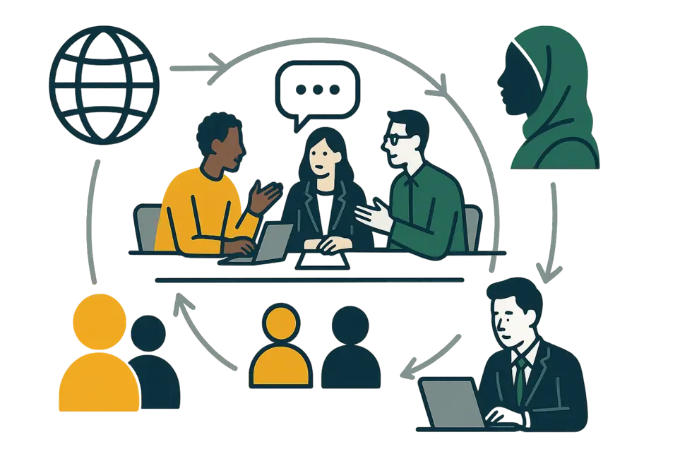 Các đại biểu quốc tế thảo luận tại hội thảo.