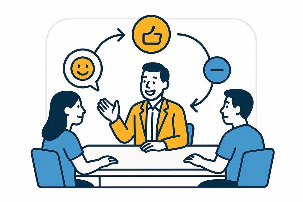 Nghệ thuật khen ngợi và phê bình là một phần quan trọng trong phản hồi tích cực.