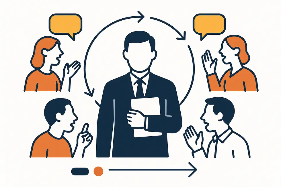 Chuyển đổi vai trò từ đồng nghiệp sang quản lý.