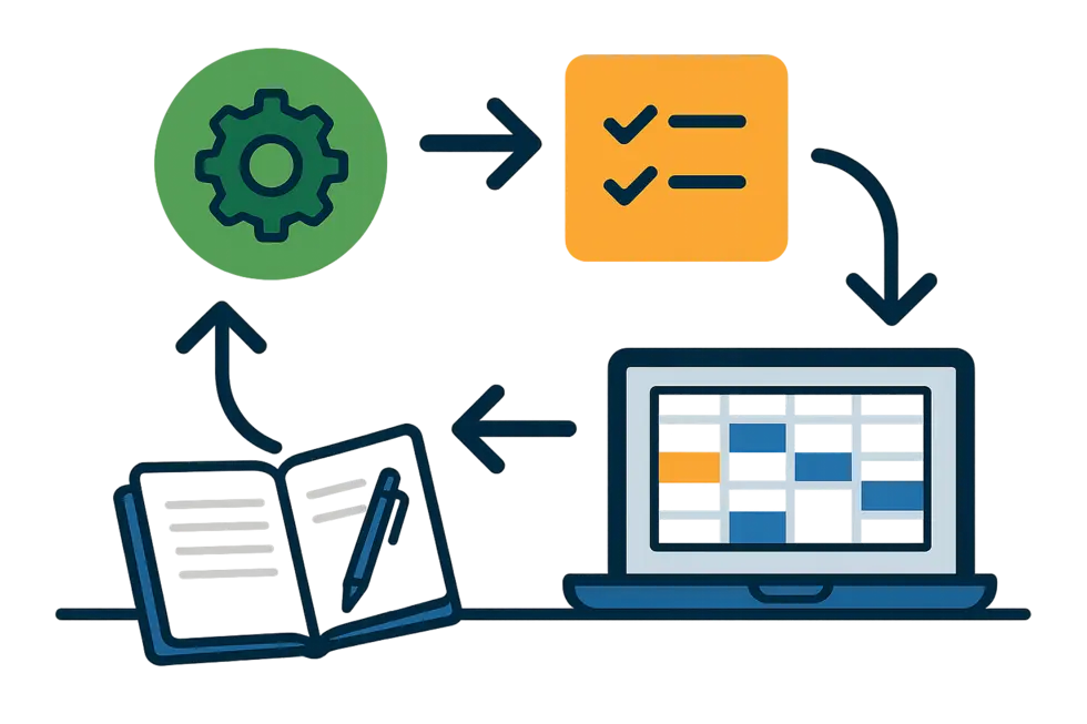 Người quản lý đang lập kế hoạch với mục tiêu cụ thể.